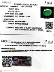 4.91/CT Natural Panna Stone with Govt. Lab Certificate-11388D46125